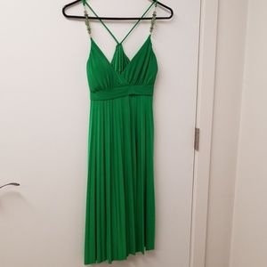 Bright green dress